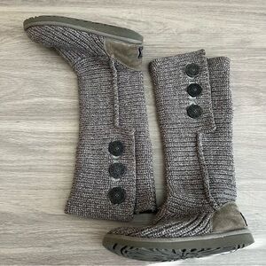 Ugg Australia, Knit, Gray, Classic Cardy Boot | Womens 6